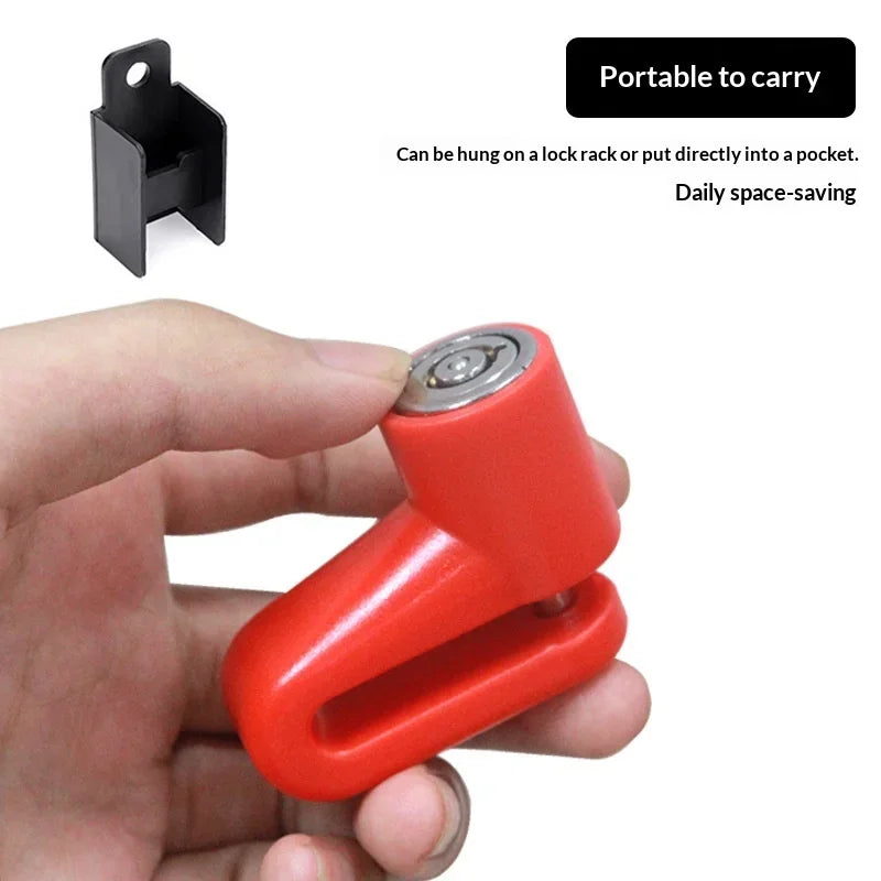 Anti-theft Disc Brake Lock or Bike Motorcycle Scooter Anti-Theft Security Lock Waterproof Portable Cycling Safety Lock with K
