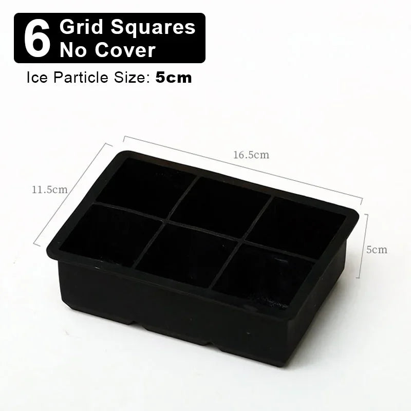 4/6/8/15Grids Silicone Ice Cube Molds Spherical Ice Cube Molds Ice Cream Ice Cube Making Machine Reusable Whiskey Ice Cube Mo