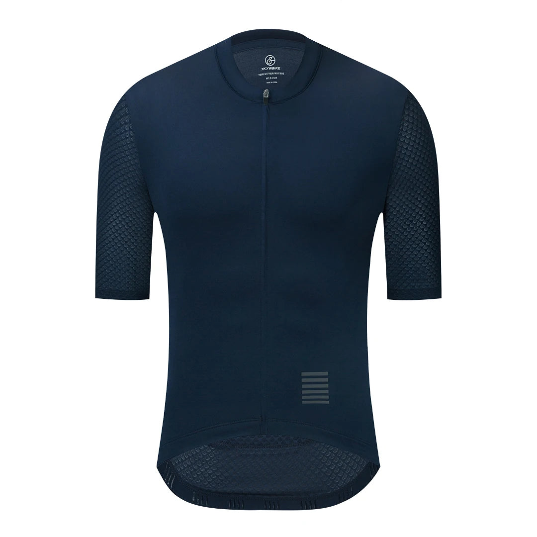 YKYWBIKE Summer Men’s Pro Cycling Jersey Breathable Mtb Shorts Sleeve Bicycle Clothing Pockets Mountain Cycling Road Bike