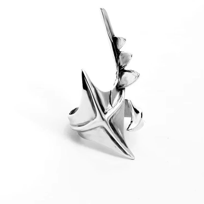 Cyberpunk Alien Irregular Ring Unisex Hip-hop Exaggerated Opening Rings Carnival Accessories