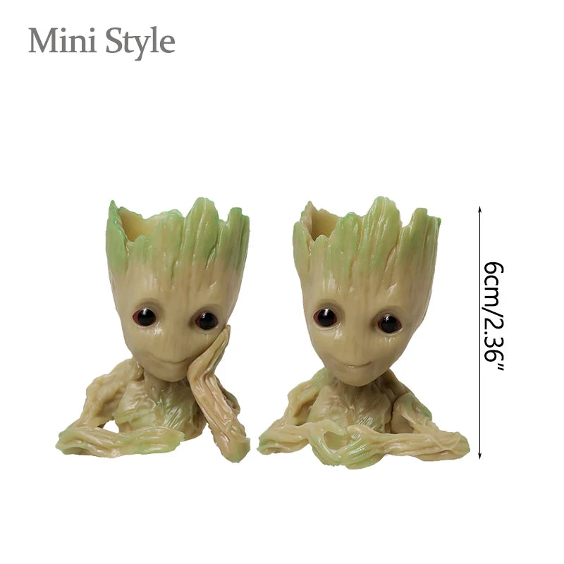Desktop Decor Mini Anime Figurine Tree Man Miniature Model Cute Groot Doll Toy Home Accessories Ornament Handicraft Gifts - s