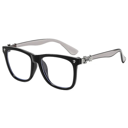 Fashion Glasses Frame Women Anti Blue Light Men Square Eyeglasses Vintage Prescription Eyewear - C5