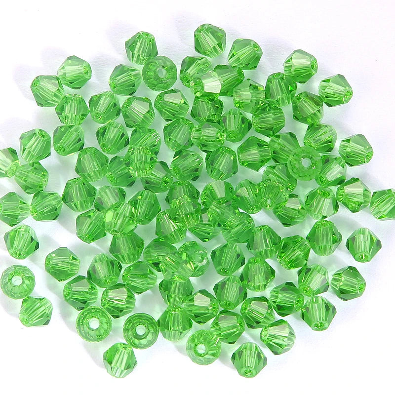 100Pcs 4MM Glass Bicone Shaped Beads Faceted Crystal Beads for Jewelry Making Bracelet Necklace Earrings DIY Beading - 25