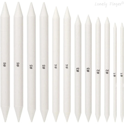 6/12 Pcs Blending Stumps, Paper Art Blenders, Drawing Pencils for Student - 12pcs Paper Pen