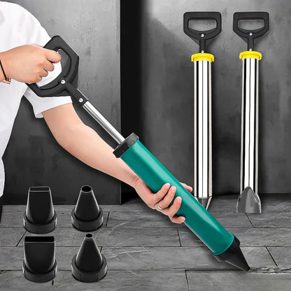 Stainless Steel Cement Gun Round Flat Nozzle Grouting Machine Site Cement Plugging Seam Filler Mortar Cement Caulking Gun