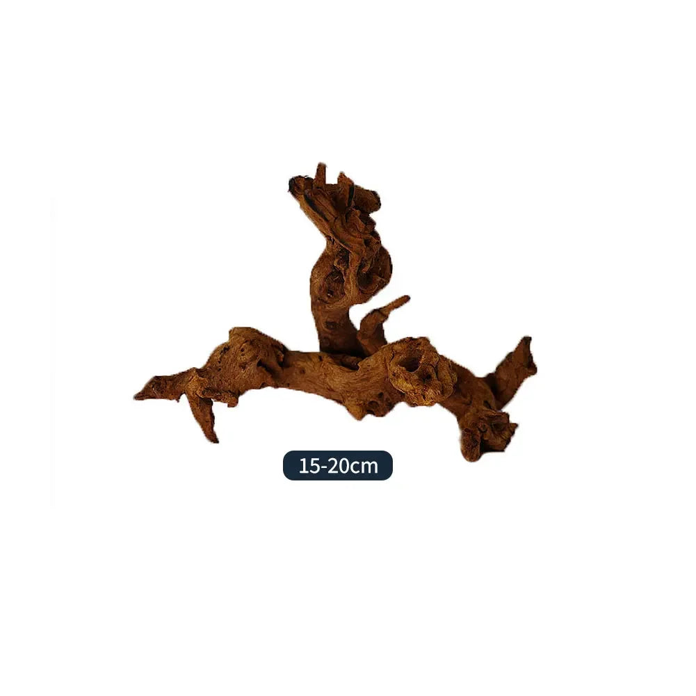 1PC Natural Sinkable Driftwood Aquarium Wood Decoration for Fish Tank Aquatic Plants Landscape - 15-20cm