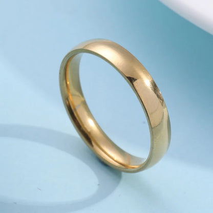 Simple 6mm Titanium Ring Women Men Prevent Allergy High Polished Wedding Rings Stainless Steel Couple Finger Jewelry Gifts - 