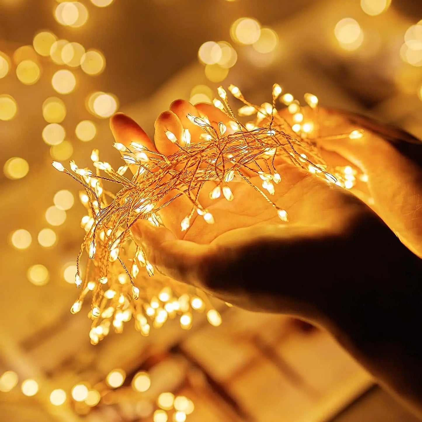 USB Power LED Firecracker String Lights Remote Control Garland Fairy Lights for Wedding Party Garden Plants Christmas Decorat