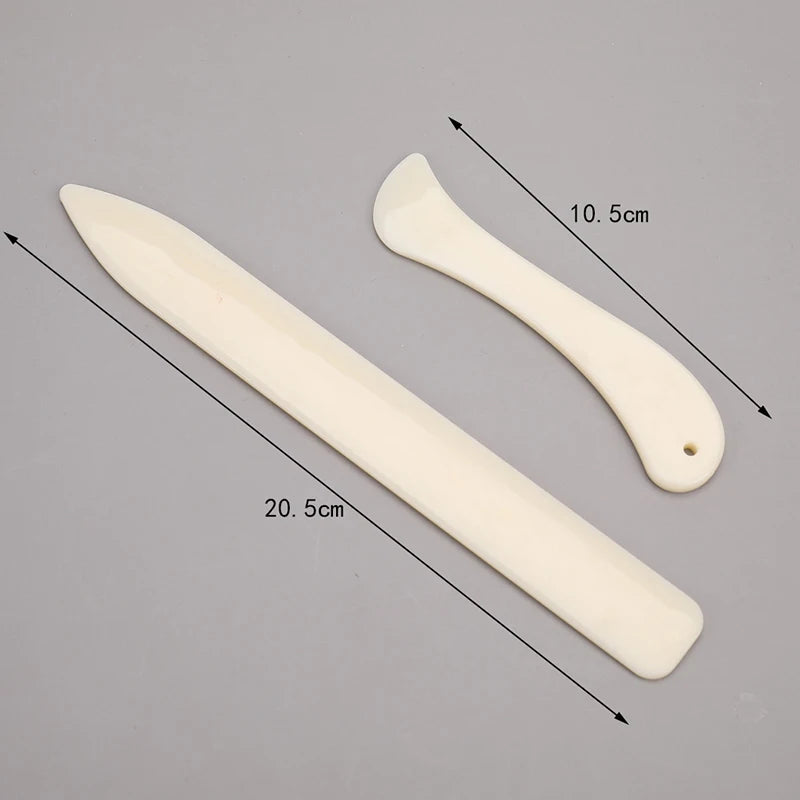 2pcs Folder Paper Creaser Tool Plastic Bone Scoring Folding Creasing Scrapbooking DIY Handmade Bookbinding Cards Tool - 2pcs