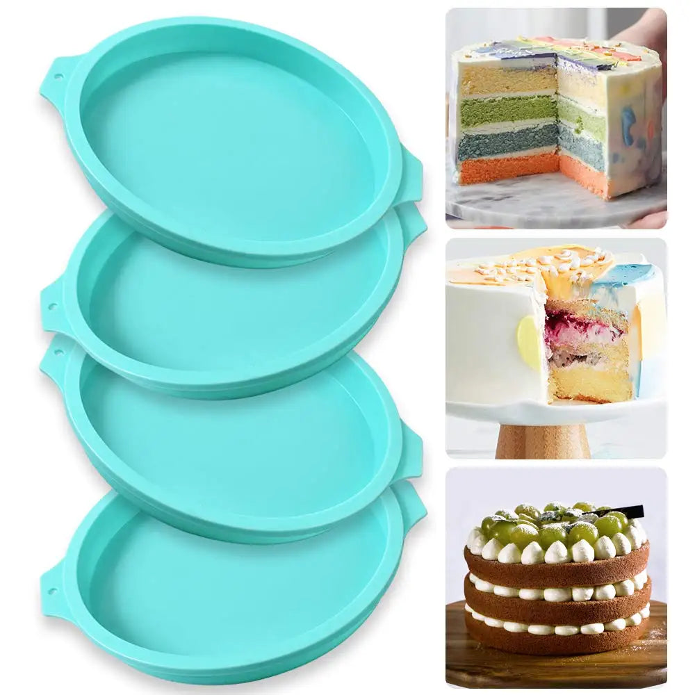 Round Silicone Layer Cake Mold Silicone Chocolate Mousse Cake Mould Layer Cake Round Mould DIY Dessert Cake Baking Tools