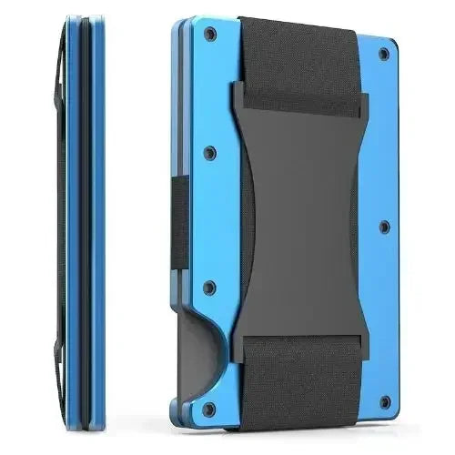 Forged Carbon Fiber Minimalist Slim Smart Wallets for Men Cashback Credit Card Holder Luxury Aluminium Wallet Rfid Money Clip