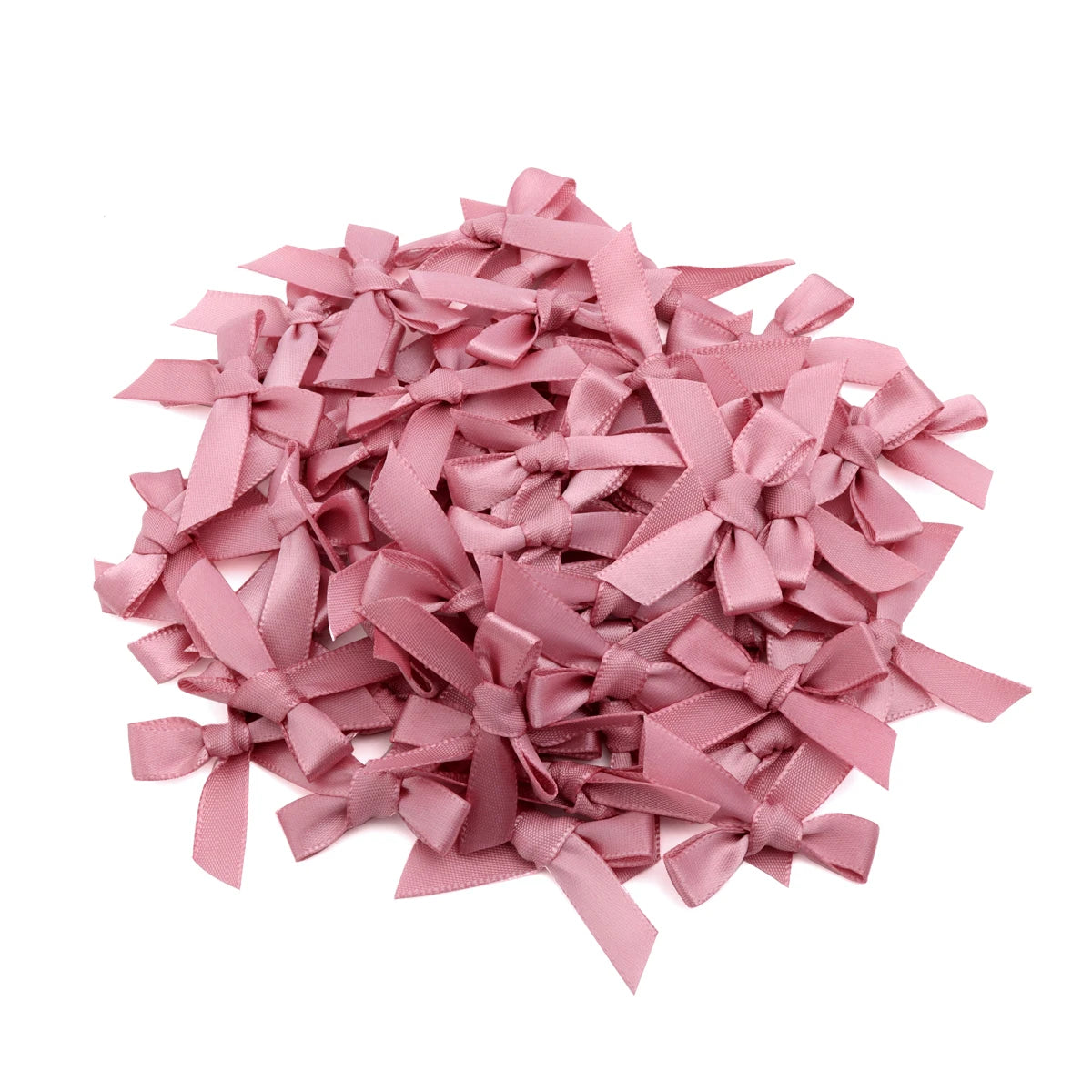 50 Pcs/Lot 4*3.5cm Fresh Pink Ribbon Bows Small Size Satin Ribbon Bow Flower Craft Decoration Handwork DIY Party Decoration -
