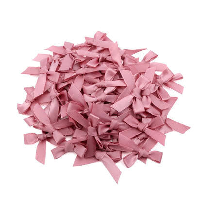 50 Pcs/Lot 4*3.5cm Fresh Pink Ribbon Bows Small Size Satin Ribbon Bow Flower Craft Decoration Handwork DIY Party Decoration -