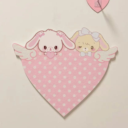 New Cute Cartoon Bunny Felt Decoration Cork Board Wall Photo Message Board Wall Punch-free No Damage The Wall Room Decoration