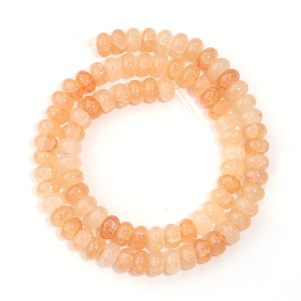 1 String 5x8mm Glass Beads Colorful Abacus Flat Round Loose Beads For Jwelry Making DIY Crafts Bracelets Necklace Accessories