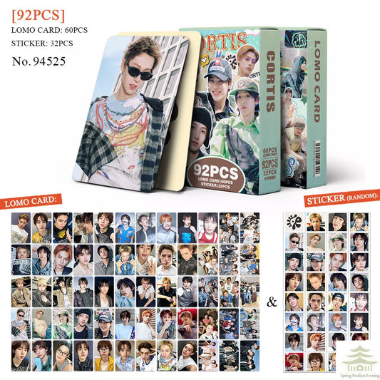 92Pcs Laser Lomo Cards Mini Stickers Greeting Cards Fan Collection Gift