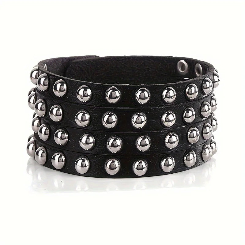 Fashion Gothic Punk Retro Multi Chain Street Dance Bracelet For Halloween Cosplay Christmas Party Birthday Lovers Gifts - Sty