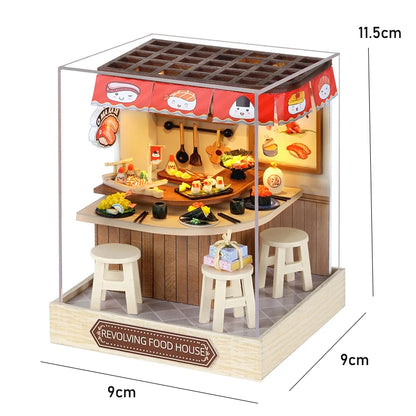 DIY Miniature Doll House 3D Puzzle Small House Assembly Building Model Kit Toys Home With Furniture Lighting Wooden Crafts Gi
