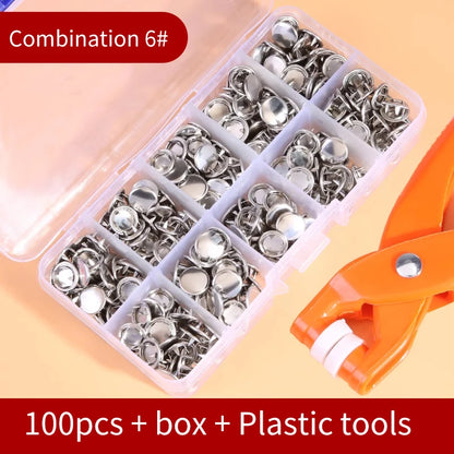 Snap Button Kit With Hand Pressure Pliers 50pcs 100pcs Snaps , Metal Snaps For Sewing, Sewing Snaps For DIY Crafts Clothes Ha