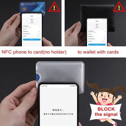 10pcs Anti-Scan Card Sleeve Anti-magnetic Anti-theft Anti RFID/NFC scanning Aluminium Foil Safty Bank Card ID Card Card Holde