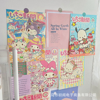 Monthly Posters Posters Teenage Heart Cute Room Decorative Wall Stickers Student Dormitory Bedroom Diy Stickers