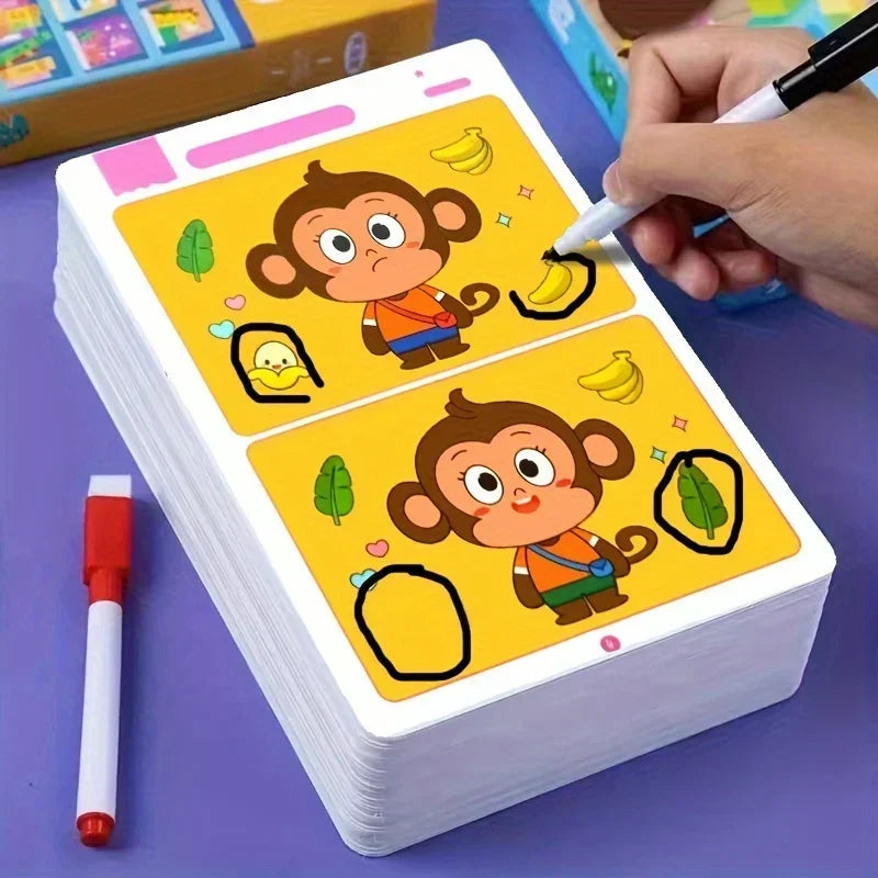 An educational fault finding game: reusable wiping paper for focus and attention training，Painting books