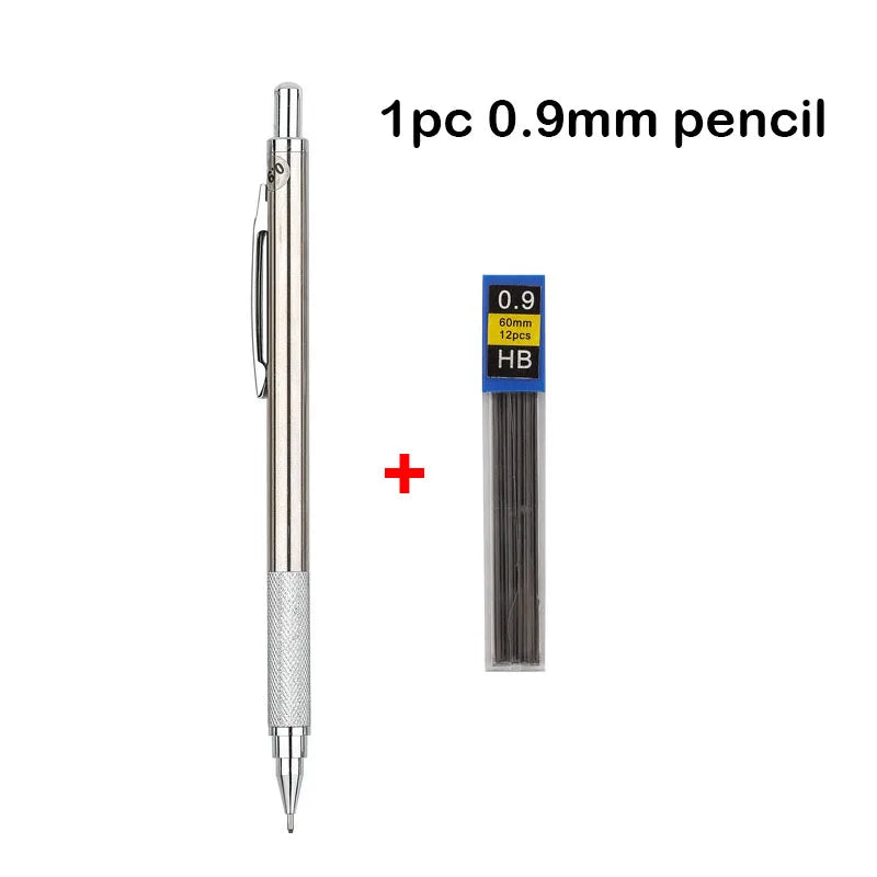 Mechanical Pencil Set 0.3 0.5 0.7 0.9 1.3 2.0mm Full Metal Art Drawing Painting Automatic Pencil with Leads Office School Sup