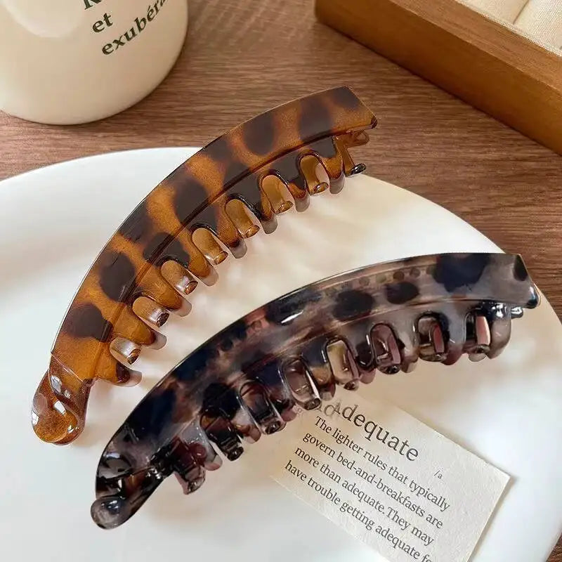 Tortoiseshell Banana Hair Clip Fish Shaped Hairpin For Women Hair Accessories Hairgrips Twist Clamp Ponytail Barrettes Headwe