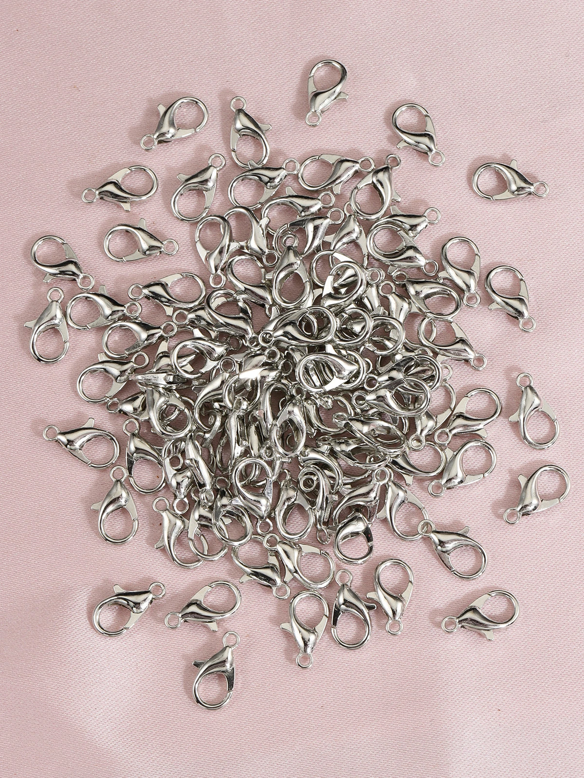 100pcs 10/12mm Alloy Lobster Clasps for DIY Handmade Chain Necklace Bracelets Pendants Jewelry Making Accessories