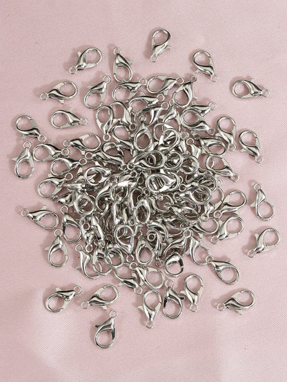 100pcs 10/12mm Alloy Lobster Clasps for DIY Handmade Chain Necklace Bracelets Pendants Jewelry Making Accessories