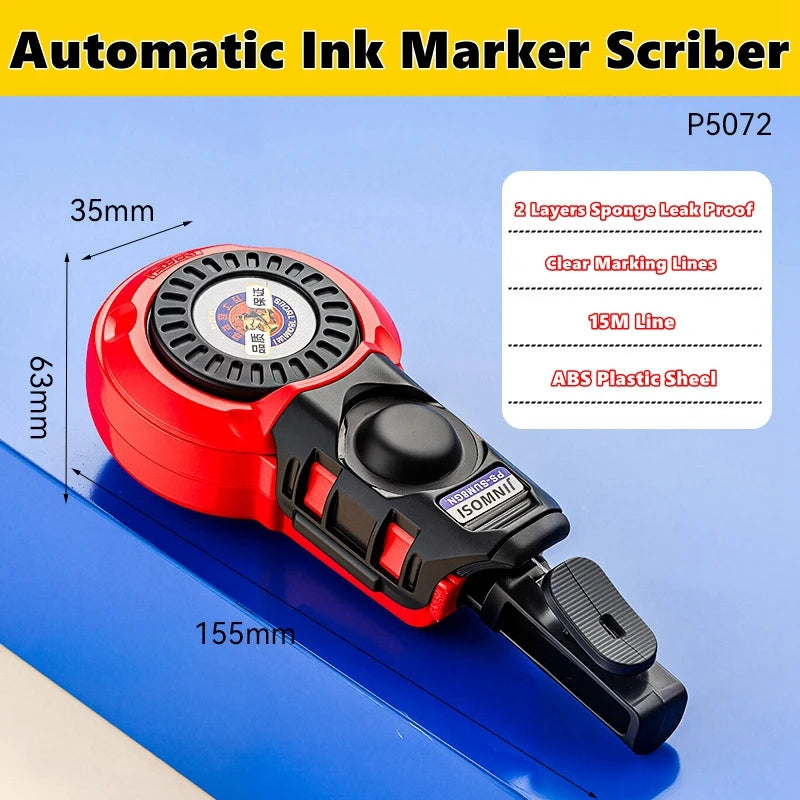 Construction Measuring Tools Plastic Automatic Carpenter Manual Ink Marker Duct Woodworking Chalk Line Carpenter Ink Markers 