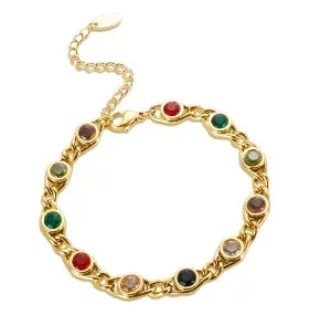 Stainless Steel Heart-shaped Ladies Elegant Bracelet For Women Crystal Bangle - F21