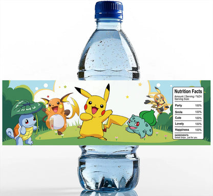 PokeMons Theme Party Favors Slap Bracelets Stickers Balloons Party Gifts Goodie Bag Stuffers Fillers Birthday Party Decoratio
