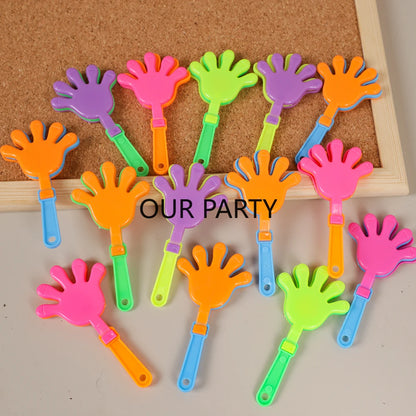 20Pcs Colorful Mini Hand Clapper Cheering Props Clap Your Hands Toys for Kids Birthday Party Favors Baby Shower Pinata Filler