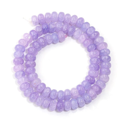 1 String 5x8mm Glass Beads Colorful Abacus Flat Round Loose Beads For Jwelry Making DIY Crafts Bracelets Necklace Accessories