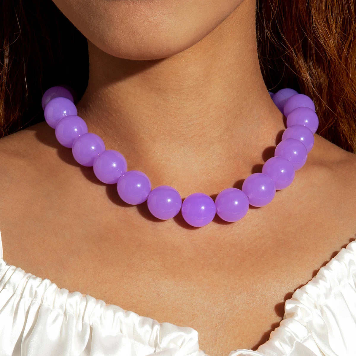 Docona Bohemia Bead Round Colourfulne Neckalce for Women Fashion Banquet Adjustable Geometric Holiday Jewelry Party Gifts - 2