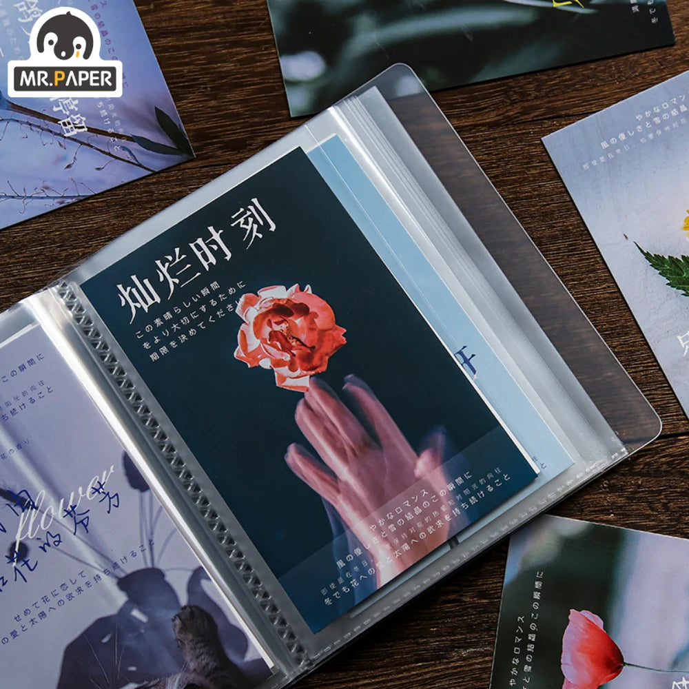 Mr. Paper Single Style A6 40 pages/book Transparent Fresh Folders Simple Generous Hand Account Material File Folders