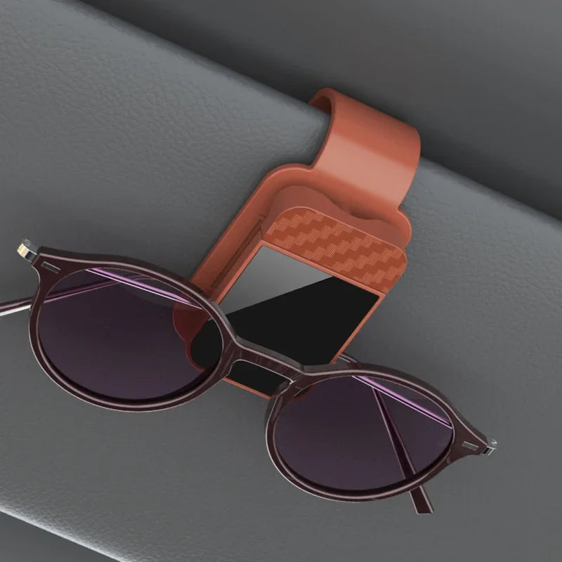 Car Sun Visor Sunglasses Clip Holder Stable Eyeglasses Hanger Card Ticket Organizer Interior Storage Clip Car Accessories - B