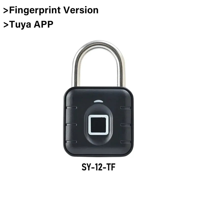 Electronic Lock Tuya Bluetooth Fingerprint Padlock Digital Luggage Lock APP Temporary Password Remotely IP67 Decompression To