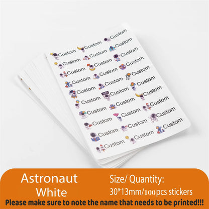 Custom Kawaii Name Tag Sticker Waterproof Stickers Decals Personalized Label for Children School Stationery Bottle - Astro Tr