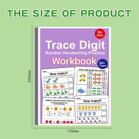 Interactive Math Workbook - Counting, Addition, and Subtraction Within 10, Number Relationships Activities - Visual Learning 