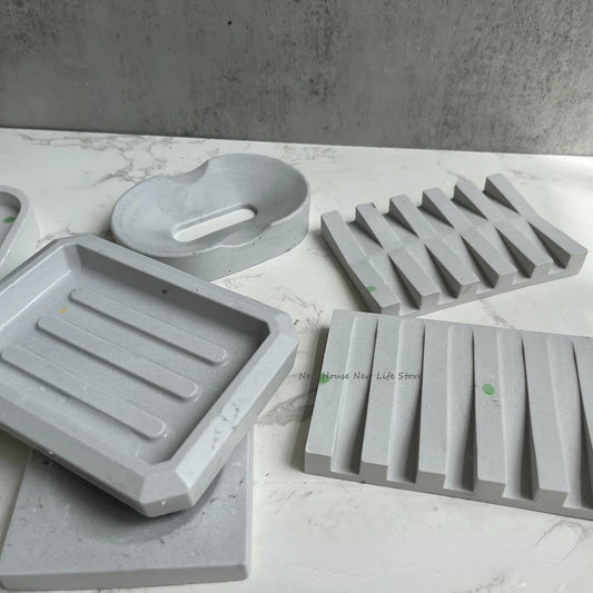 Soap Storage Tray Concrete Silicone Molds Square Soap Dish Plate Resin Epoxy Moulds Handmade Cement Plaster Soap Box Holder M
