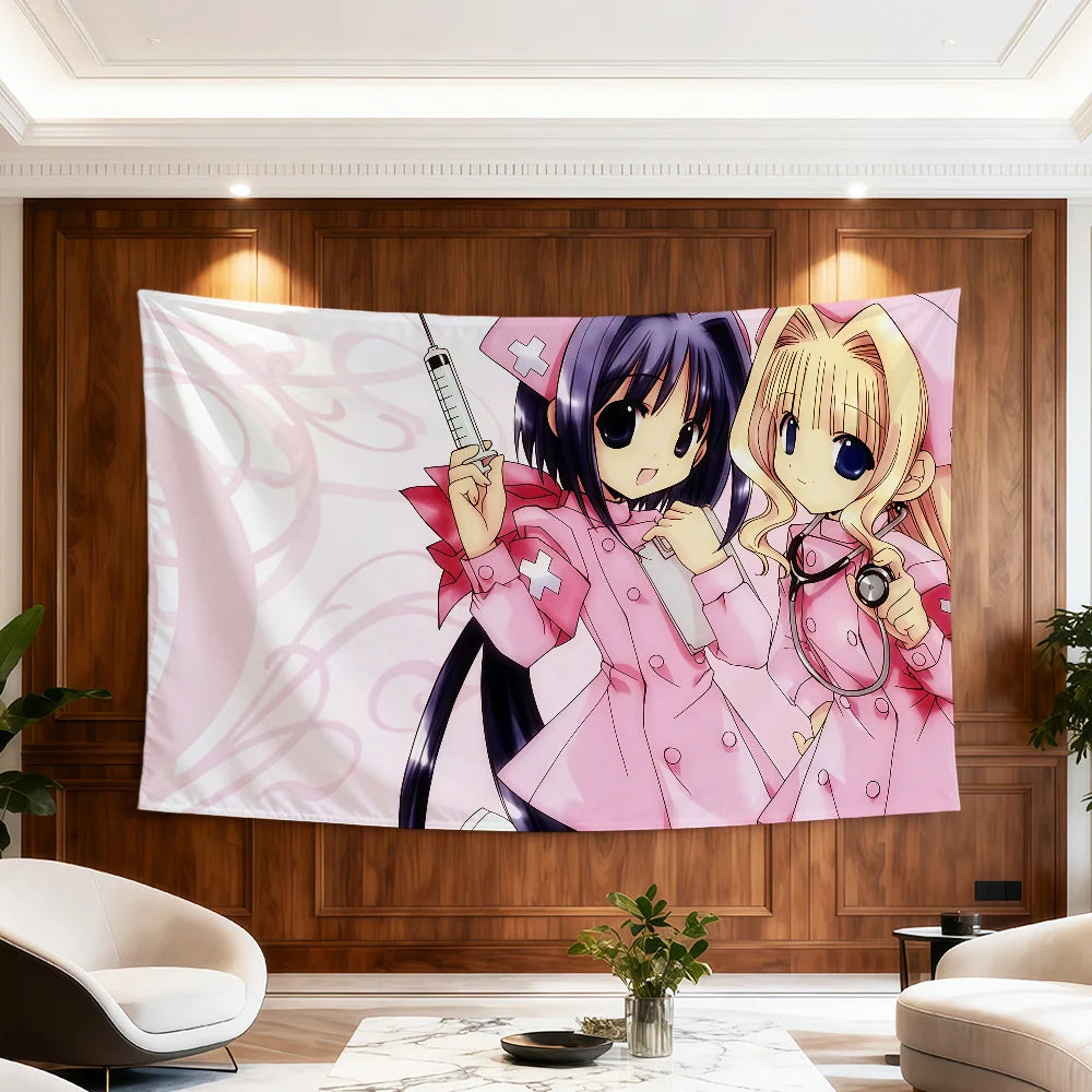 Flag Anime Moe For Room Dorm Girl Party Hogar Art Bedside Living Room Wall Hanging Y2k Garden Decor Cutecore Banner Gift