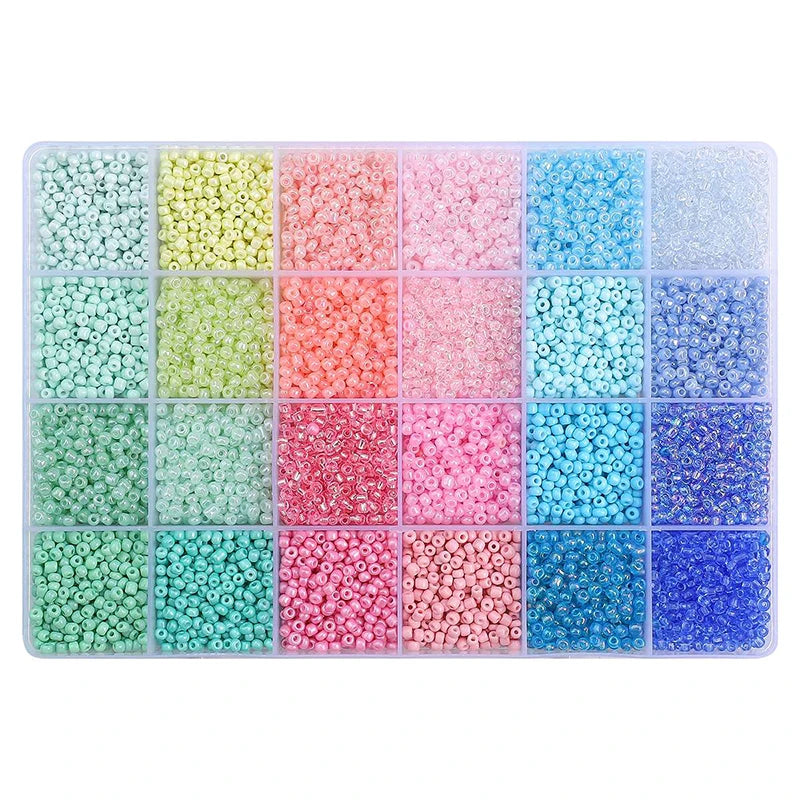 About 5200Pcs24 Grid Rice Bead Box Handmade DIY Jewelry Bracelet Earrings Kandi Jewelry Accessories Materials - style8