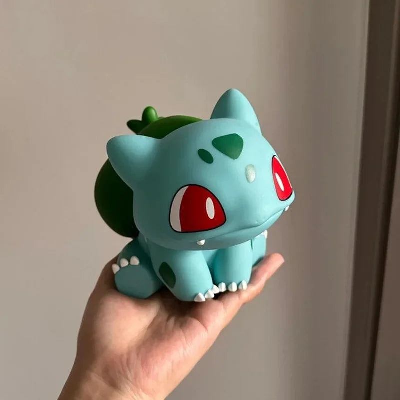 Pocket Monsters Bulbasaur collectible figure display Cartoon-style cute handcrafted model living room tabletop decoration gif