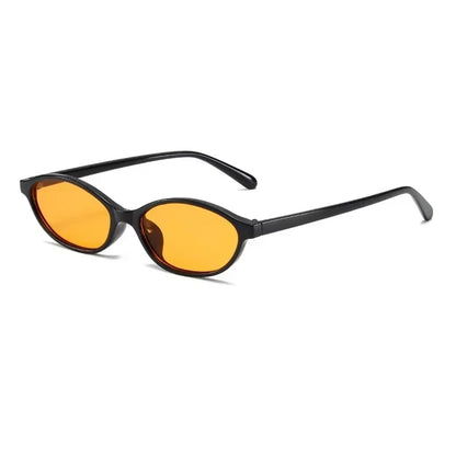 Sexy Small Oval Women's Sunglasses 2025 New Fashion Leopard Brown Hot Sun Glasses Female Retro Colorful Shade Eyeglass - Blac