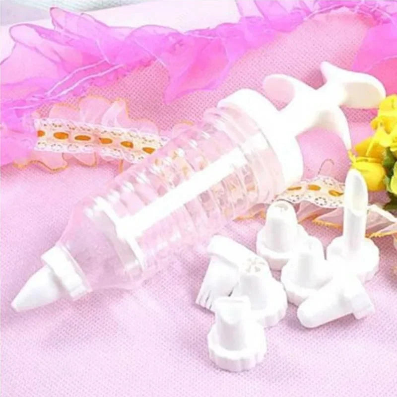 Delicate Cake Decorating Icing Piping Cream Syringe Tips 8 Nozzles Set Tool for Kitchen Baking Use