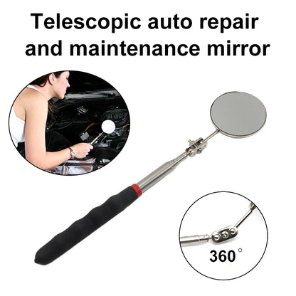 50mm Detection Folding Mirror 360° Rotating Reflector Universal Auto Repair Tool Accessory Telescopic Bottom Inspection Mirro