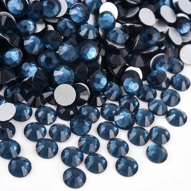 Billow Blue Series Non Hotfix Rhinestones SS6-SS30 Nail Charm Art Flatback Crystals Super Glitter Glass Strass for DIY Craft 