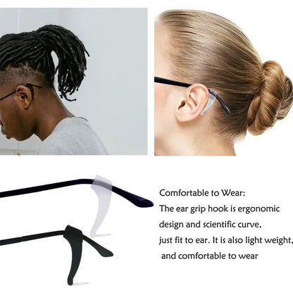 2/40pcs Silicone Ear Hook Anti-slip Glasses Leg Ear Sleeve Bracket Fastener Sunglasses Accessories Grip Anti-fall Eyewear Hol